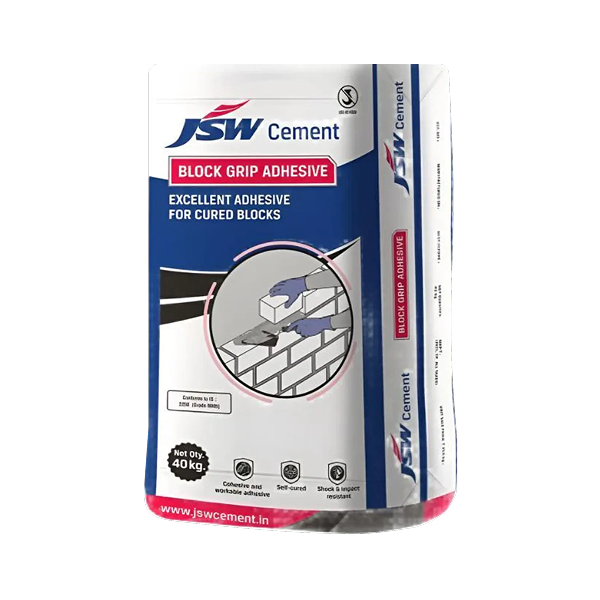JSW Block Grip AAC Block Jointing Mortar/Adhesive, 40 Kg Bag