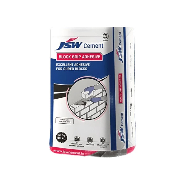 JSW Block Grip AAC Block Jointing Mortar/Adhesive, 40 Kg Bag