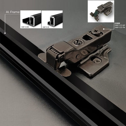 Ebco Hinge for Aluminium Profile 3D