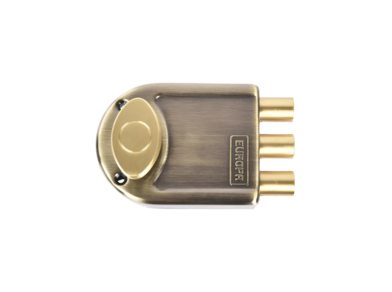 Europa Main Door Lock Antique Brass/Nickel Steel, Single Door Lock
