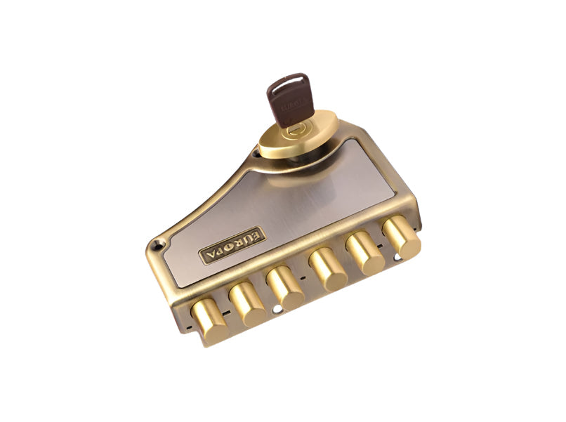 Europa Main Door Lock Hexabolt H341 AB/SN, Single Door