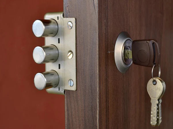Europa Main Door Lock Antique Brass/Nickel Steel, Single Door Lock
