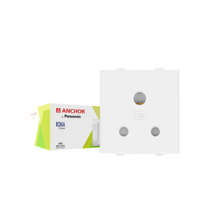 Anchor Roma 3 Pin Socket, 2 Module, White