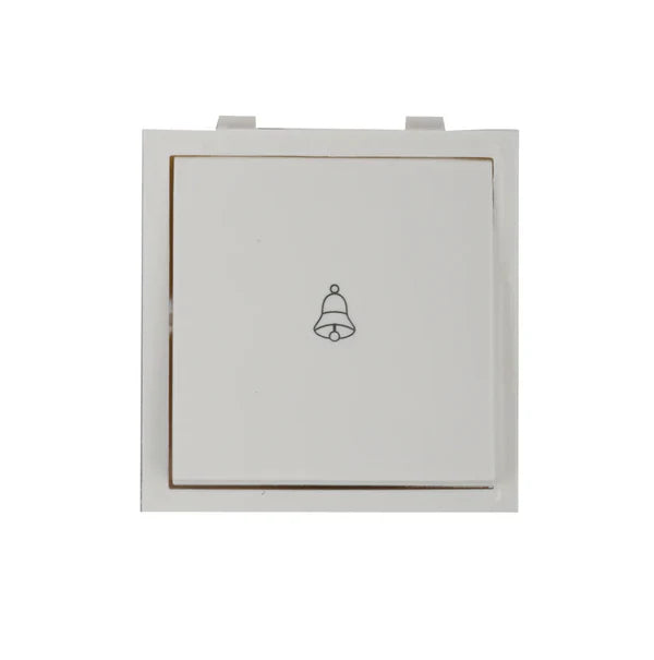Anchor Roma Bell Push Switch, 10A, 2 Module, White