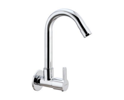 Cera Wall Mounted Regular Kitchen Sink Tap Victor F1015251 with Swinging Spout in Chrome Finish - F1015251