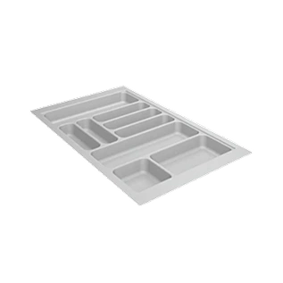 Hettich OrgaTray 440 Trimmable (Fixed Partition) Cutlery Insert, Silve ...