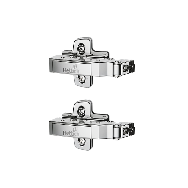 Hettich Sensys 8638i Soft Close Hinges for 19 mm Aluminium Profile Shutters, 0 Crank, Set (2 Nos)
