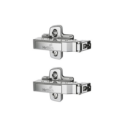 Hettich Sensys 8638i Soft Close Hinges for 19 mm Aluminium Profile Shutters, 0 Crank, Set (2 Nos)
