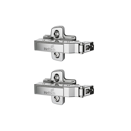 Hettich Sensys 8638i Soft Close Hinges for 19 mm Aluminium Profile Shutters, 0 Crank, Set (2 Nos)