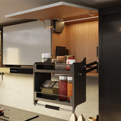 Ebco Livsmart Kitchen Pulldown System 900mm Mechanism with Glass Baskets