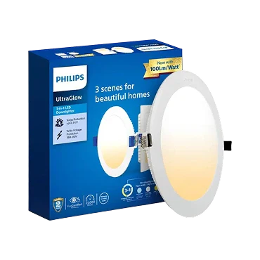 Philips Ultra Glow 3-in-1 LED Downlight, Round