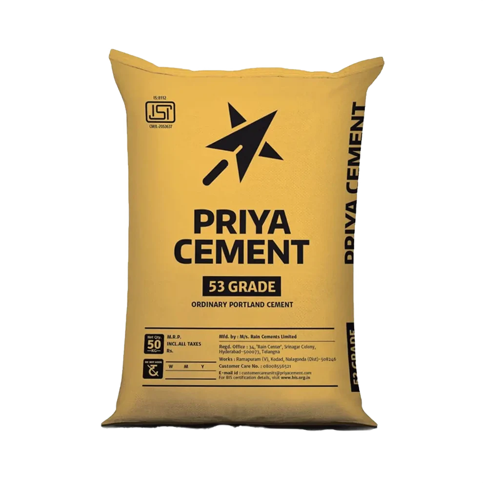Priya OPC 53 Grade Cement, 50 Kg Bag
